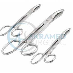 Ensemble de 3 ciseaux à pansements en acier inoxydable, instruments chirurgicaux orthopédiques, ciseaux à découper les bandages et les plâtres, certifiés CE - Product Image 3