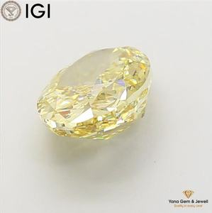 Diamante Cultivado en Laboratorio con Certificación IGI, Forma Ovalada, 3.50 Quilates, Claridad VS2, Color Amarillo Intenso, para Joyería Fina - Product Image 5