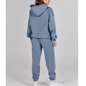Conjunto Deportivo de 2 Piezas para Mujer, 100% Algodón, Antiestático, para Invierno, Informal, para Gimnasio, Manga Larga, Resistente al Viento y Transpirable - Product Image 5