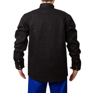 เสื้อเชิ้ตเชื่อมโลหะ OEM&ODM แบบกำหนดเองได้ ยูนิเซ็กซ์ ไซส์ใหญ่ แขนยาว ทนไฟ ป้องกันไฟฟ้าสถิตย์ ชุดยูนิฟอร์มทำงาน เสื้อผ้าฝ้ายดิร์ล - Product Image 3