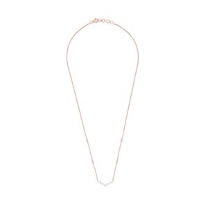 Collar de Lujo con Diamantes Pavé en Oro Rosa de 14K, Colgante Delicado en Forma de Barra Curva Chevron, Joyería Fina para Regalo - Product Image 1