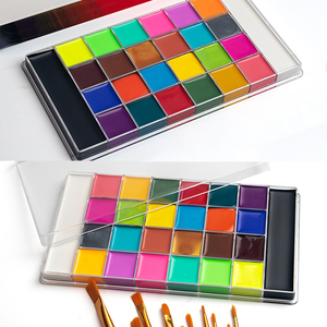 ชุดสีเพ้นท์หน้าและผิวกาย 20 สี พร้อมฝาใสและลายฉลุ สีเข้มข้น ปลอดสารพิษ ปลอดภัยสำหรับเด็ก - Product Image 4