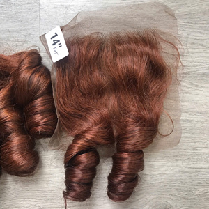 Extensiones de Cabello 100% virgen vietnamita de gran calidad, rizo hinchable, súper doble dibujado en Color Cajun, precio de fábrica - Product Image 5