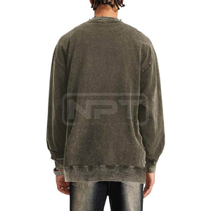 Sudaderas con lavado ácido a la moda al mejor precio en venta en línea, fabricante pakistaní de sudaderas con lavado ácido de mezcla de algodón. - Product Image 3