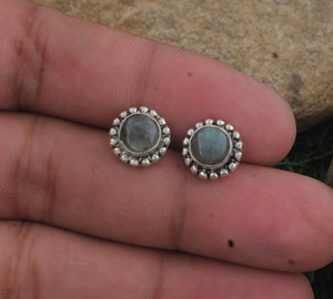 Wholesale 925 Sterling Silver <b>Turquoise</b> <b>Beaded</b> Halo Drop Earrings Handcrafted Luxury Fine Jewelry Gift - Product Image 2