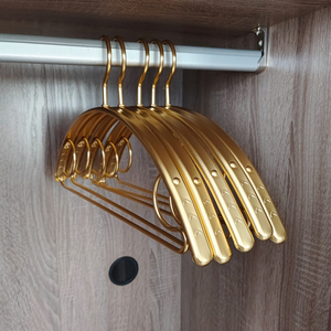 Cintres en métal or rose antidérapants, robustes, pour vêtements, cintres fins et peu encombrants pour chemises, robes, manteaux, placard - Product Image 3