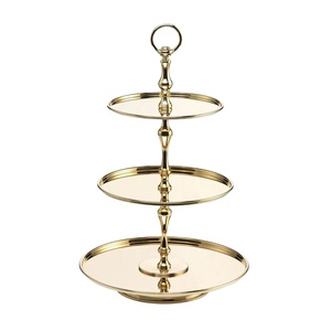 Support à gâteaux à plusieurs niveaux support moderne créatif pour gâteaux et pâtisseries support à gâteaux à 3 niveaux en métal de haute qualité utilisé dans la cérémonie de mariage - Product Image 4