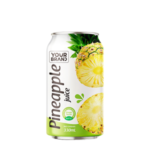 Jus d'ananas de votre marque 330 ml, le plus vendu, boisson aux fruits tropicaux, fabricant de boissons HALAL, fournisseur en gros - Product Image 1