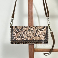 Nouvel Arrivage 2026 – Sac Mini Bandoulière en Cuir Véritable de Vache avec Motifs Floraux et Sangle Réglable pour Femme – Vente en Gros