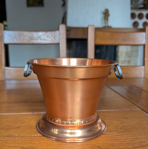 Cubo de hielo de cobre con enfriador de botellas de vino, tinas para bebidas, asa de acero, cubo de hielo de cobre de la mejor calidad, hecho a mano - Product Image 1