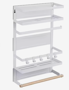 OEM/ODM Stainless Steel Spice Rack, Wall-Mounted with Kitchen Utensil <b>Hooks</b> - Product Image 1