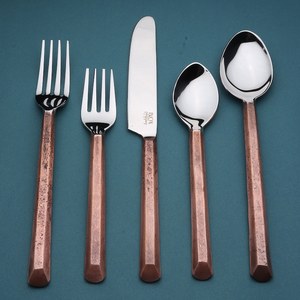 Ensemble de couverts modernes de luxe jetables et écologiques avec manche en bois résistant à la chaleur – Fourchette, cuillère, couteau pour la table - Product Image 6