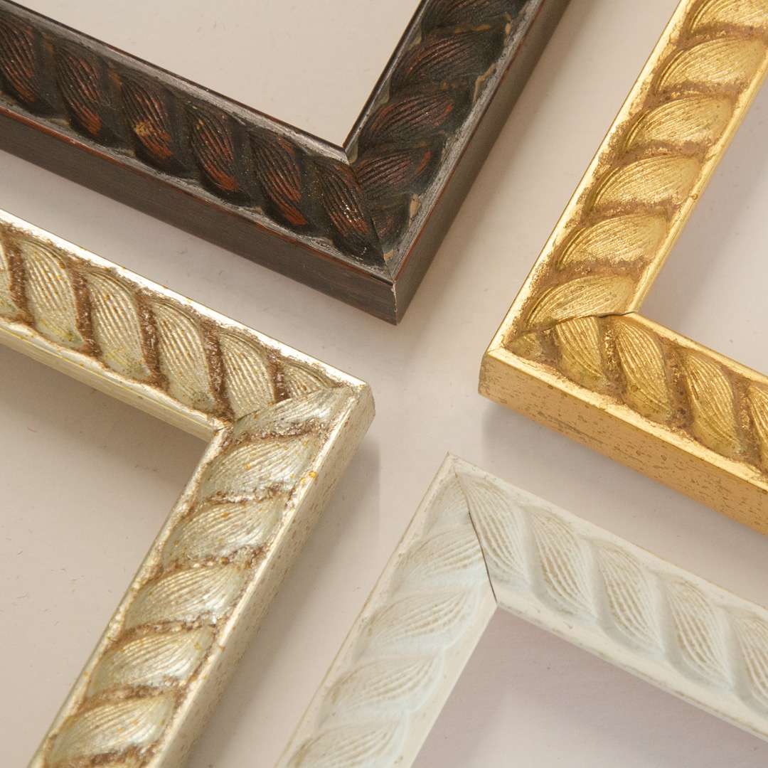 classic decorative wooden photo frame moulding black, white