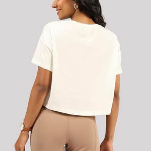 Camiseta Moderna para Mujer, Corte Cuadrado, Ajuste Regular, 100% Algodón, Secado Rápido, Ligera, Tejido Cómodo para Verano, Diseñada para Uso Casual - Product Image 4