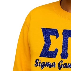 Sudadera Brillante con Letras Griegas de Sigma Gamma Rho para Mujer, Suéter Casual Suave con Diseño Personalizado para Hermandades - Product Image 4