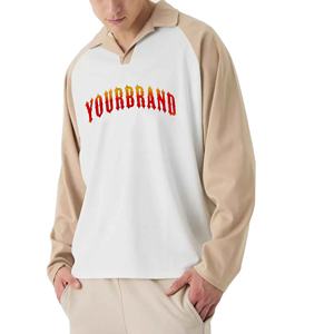 Camiseta Polo de Manga Larga de Alta Calidad, 100% Algodón, Corte Holgado, con Logotipo Personalizado Estampado para Hombre - Product Image 1