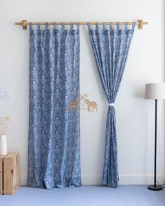 Nouveauté Rideaux en coton imprimés personnalisés faits à la main à motifs floraux, parfaits pour les magasins d'ameublement - Product Image 2