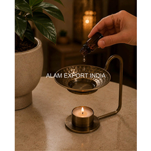 Top Selling Hammered Design Round Shape Brass Tabletop Decorative Incense <b>Oil</b> <b>Burner</b> Aromatherapy Diffuser Incense <b>Burner</b> Deco - Product Image 3