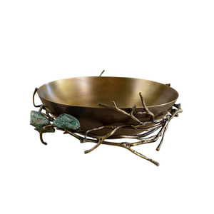 Juego de cuencos de flores de metal de calidad superior con acabado dorado y diseño tallado para centro de mesa, decoración del hogar a un precio impresionante. - Product Image 2