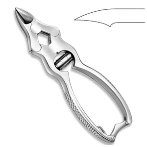 Coupe-ongles en acier inoxydable à double action et double mâchoire concave, ouverture large pour les ongles des bébés - Coupe-ongles professionnel durable - Product Image 3