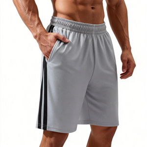 กางเกงขาสั้นผู้ชาย แห้งเร็ว สำหรับออกกำลังกาย วิ่ง ฟิตเนส ระบายอากาศได้ดี เป็นมิตรกับสิ่งแวดล้อม โลโก้ด้านหน้า สายรัดเอวยางยืด มีกระเป๋า - Product Image 6