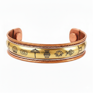 Brazalete Magnético Multipolar de Cobre para Beneficios Mejorados con Ocho Signos Auspiciosos Grabados - Product Image 6