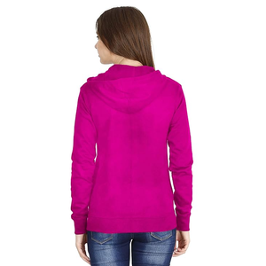 Sweat à capuche oversize pour femme, entièrement zippé, couleur unie, design personnalisé, tendance, décontracté, pour l'hiver - Product Image 2