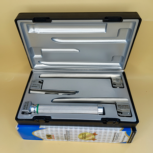 Laryngoscope à lame Miller en acier, manuel, à fibre optique, pour enfants, qualité supérieure, classe I, garantie 1 an, HOP, premiers secours - Product Image 1
