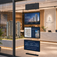 Digitale Immobilienschilder 3x21,5 Zoll Dreifach-Bildschirm TFT-LCD 4K Werbeset Cloud-basiertes CMS für Immobilienmarketing-Präsentation