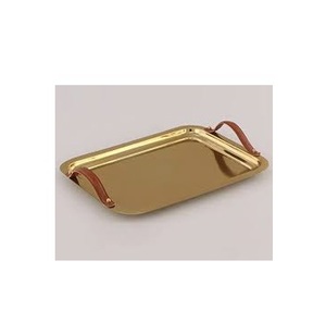Nueva Bandeja Rectangular Multifuncional para Alimentos y Postres, Diseño Tradicional Chapado en Oro, Empaque Individual - Product Image 1