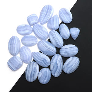 Vente en gros de cabochon en agate de dentelle bleue naturelle de différentes formes et tailles de pierres polies pour la fabrication de bijoux - Product Image 2