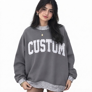 Sudadera Oversize de Cuello Alto para Mujer, Ligera, de Forro Polar, con Hombros Caídos, Manga Larga, Informal, para Uso Diario, Fabricante - Product Image 1