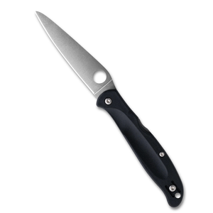 Cuchillos Plegables Premium con Mango Negro, Hoja de Acero Inoxidable con Punta Caída, Agarre Ergonómico con Orificio Redondo para el Pulgar y Bolsillo para Alambre Plateado - Product Image 3