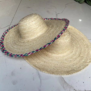 Sombrero Mexicano de Paja de Seagrass de Vietnam con Bordado - Estilo de Imagen para Uso Unisex en Fiestas de Carnaval - Product Image 1