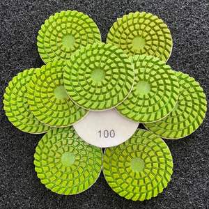 100mm KA+ Diamond <b>Polishing</b> Pad 6.5mm Thickness Resin Bond Medium Hardness OEM for Granite Marble and Concrete Floors - Product Image 2