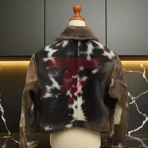 Winter Hair On <b>Leather</b> <b>Jacket</b> For <b>Men</b> Premium Material Custom Size Comfortable Fashion Outerwear Collection Apparel - Product Image 2