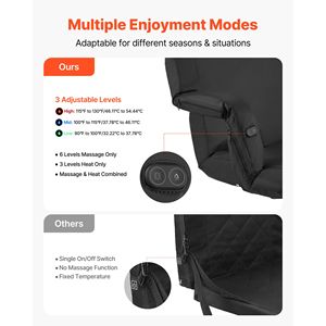 Sedile Riscaldato da Stadio da 25 Pollici con 4 Tasche e 3 Livelli di Riscaldamento, 6 Modalità di Vibrazione, Sedia da Tribuna a 4 Tasche - Product Image 4