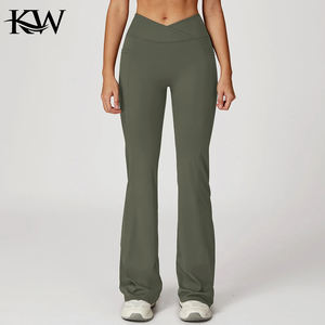 FIT JOY Pantalones de yoga con bolsillos para mujer, pantalones de fitness de cintura alta que levantan la cadera, de secado rápido, para correr, hacer ejercicio, fitness, gimnasio - Product Image 4