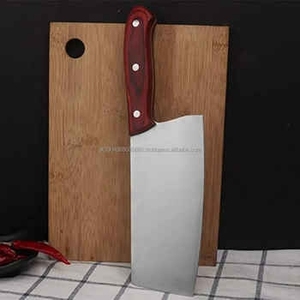 Damascus Steel <b>Kitchen</b> Cleaver <b>Knife</b> Rosewood Handle 6-7.9in Blade Ambidextrous Design Eco-Friendly High-Polish Finish Steel - Product Image 4