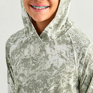 Chemise de pêche à manches longues à capuche pour homme, imprimée, anti-humidité, UPF 50, légère, en polyester, pour l'été et les activités de plein air - Product Image 4