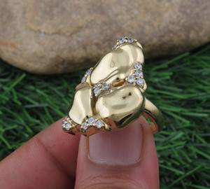 Gold Plated CZ Sterling Silver Wedding Classic Tarnish Free Waterproof <b>Plain</b> Band Minimalist Dome <b>Ring</b> Gold Jewelry Women - Product Image 1