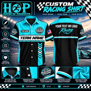 Chemises de mécanicien en gros, personnalisables avec logo, anti-plis, vêtements de travail, chemises de course F1, uniformes, chemises de moto à manches courtes - Product Image 2