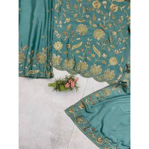 Conjunto de Top y Pantalones Plazzo con Estampado Floral y Elegante Dupatta para Fiestas, Ropa Moderna - Product Image 6