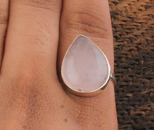 Pendientes de Lujo de Cuarzo Rosa en Forma de Pera, Plata de Ley 925, Joyería de Gema Rosa en Forma de Lágrima, Pendientes Estéticos de Poder Suave, Venta al por Mayor - Product Image 1