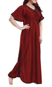 New style Kaftan Moroccan kaftan Dress Batwing Wide Sleeve VNeck Polyester Regular Fit Casual Evening Party <b>Flared</b> Sleep Wear - Product Image 2