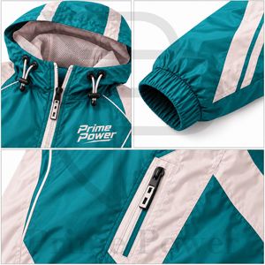 เสื้อแจ็คเก็ตกันลมแบบสั่งทำ OEM น้ำหนักเบา ผลิตจากไนลอน สำหรับกิจกรรมกลางแจ้ง เดินป่า เล่นกีฬา มีฮู้ด กันลม ขายส่งจากผู้ผลิตเสื้อผ้า - Product Image 4