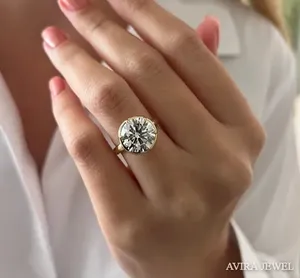 Anillo de Compromiso con Diamante Cultivado en Laboratorio de 1 Quilate EF VVS, Oro Sólido de 10K, 14K, 18K, Sin Níquel, Sin Plomo, Anillo de Boda Clásico para Mujer - Product Image 6