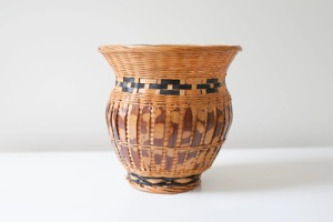 Designer Handwoven Rattan Planter Pot Perfect for Living Room <b>Table</b> Decor and Indoor <b>Plant</b> Styling Wholesale From India - Product Image 1