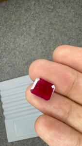 Rubis naturel africain de 4,76 carats, taille octogonale, pierre précieuse non montée, certifié GIA, rubis rouge pour la fabrication de bijoux fins et de bagues - Product Image 4