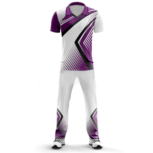 Maillot de cricket personnalisé 100 % coton, impression numérique, blocs de couleur, séchage rapide, sangle réglable, taille élastique, manches courtes, pour équipe - Product Image 2